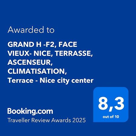 Grand H -F2, Face Vieux- Nice, Terrasse, Ascenseur, Climatisation, Terrace - Nice City Center Eksteriør billede
